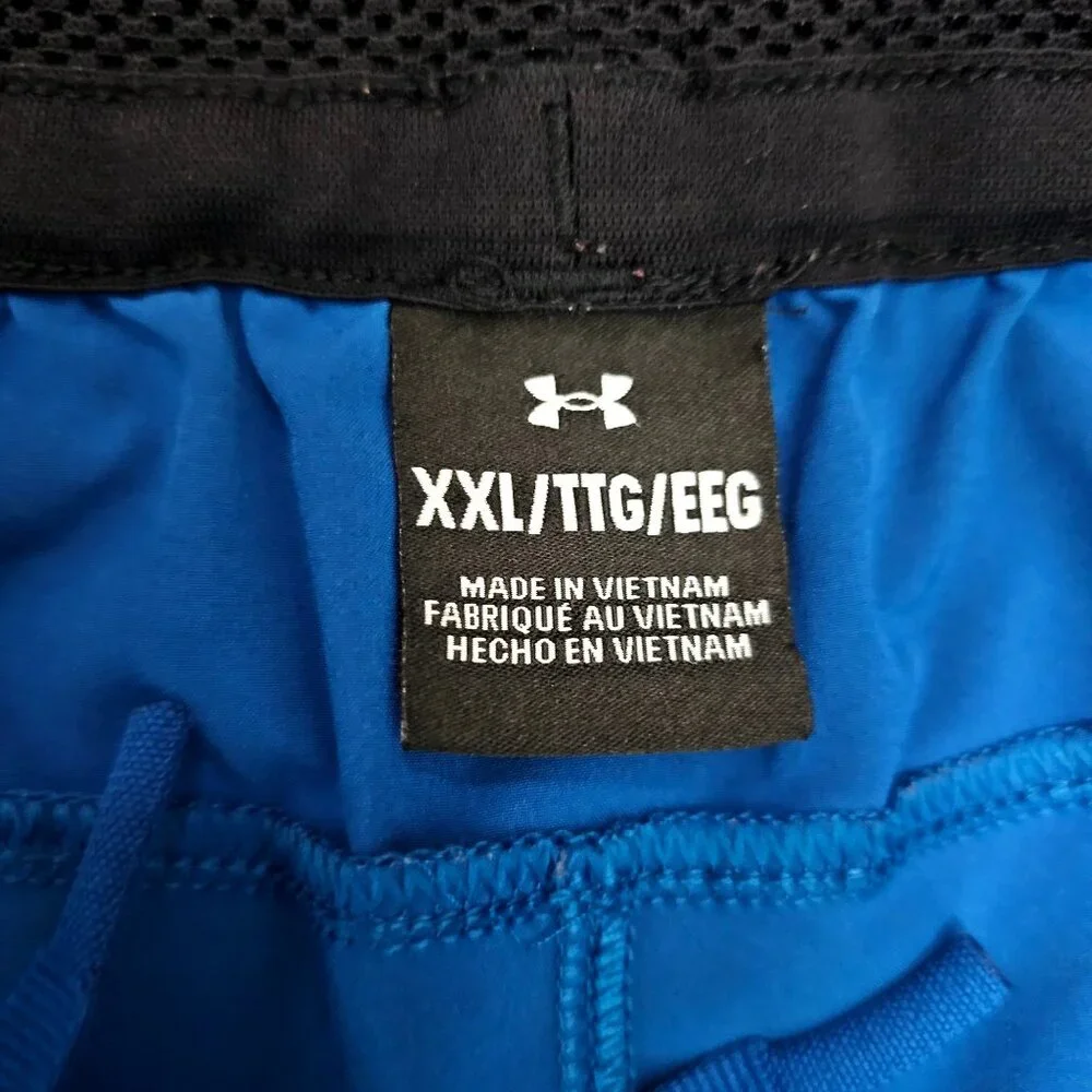 Under Armour Mens XX-Large Blue Athletic Shorts With Perforated Design & Elastic